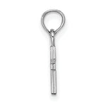 Gold Polished Latin Pendant - 14k White Gold / 5.8 x 12.3 mm / 17.3x5.8mm