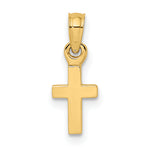 Gold Polished Latin Pendant - 14k Yellow Gold / 5.8 x 12.3 mm / 17.3x5.8mm