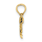 Gold Polished Butterfly Pendant - 17 x 11 mm