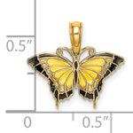 Gold Polished Butterfly Pendant - 17 x 11 mm