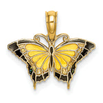 Gold Polished Butterfly Pendant - 17 x 11 mm