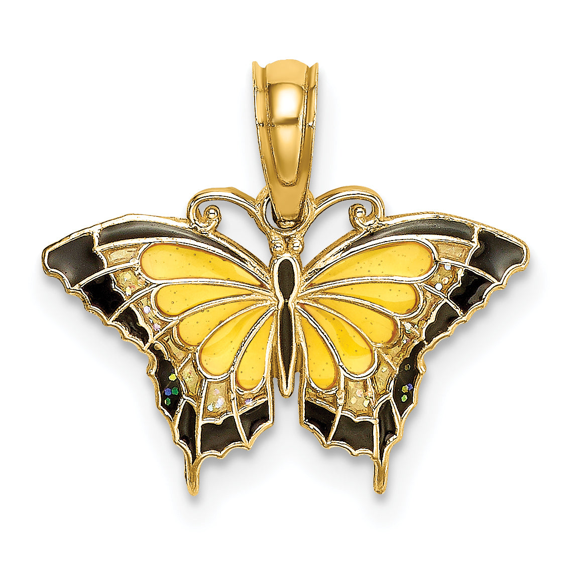 Gold Polished Butterfly Pendant - 17 x 11 mm#17 x 11 mm