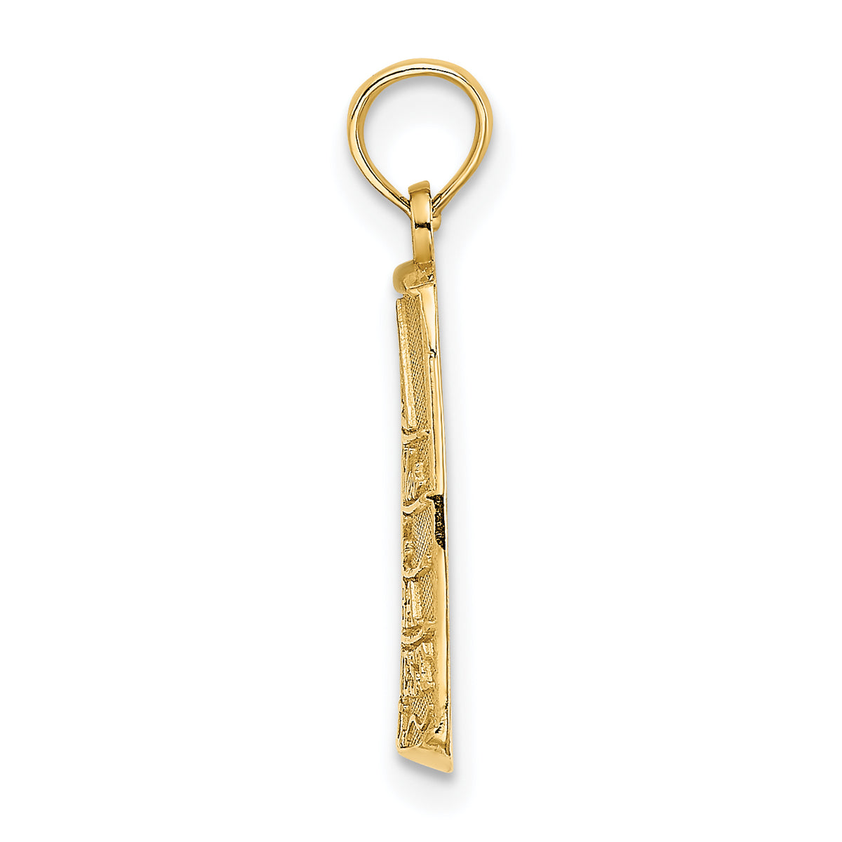 14k Yellow Gold Small 90 Miles To Cuba Key West FL Charm, view 2