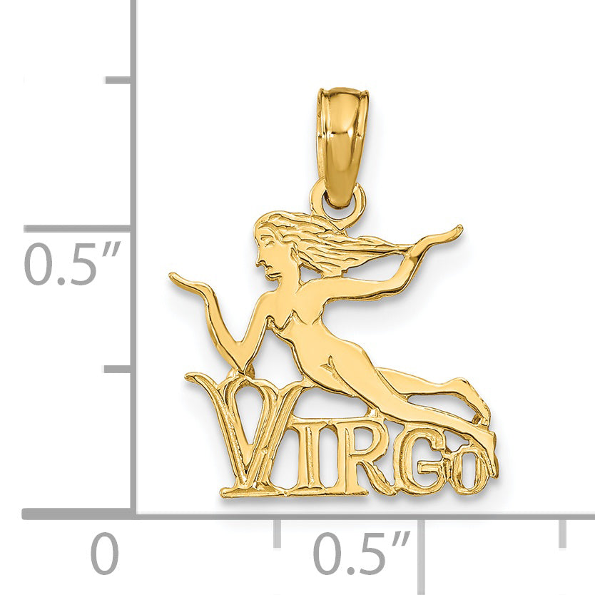 14K VIRGO Zodiac Charm