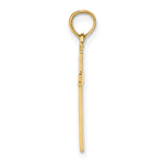 Gold Polished Latin Pendant - 14k Yellow Gold / 10 x 19.25 mm / 23.2x10mm