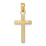 Gold Polished Latin Pendant - 14k Yellow Gold / 10 x 19.25 mm / 23.2x10mm