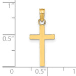 Gold Polished Latin Pendant - 14k Yellow Gold / 10 x 19.25 mm / 23.2x10mm