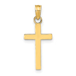Gold Polished Latin Pendant - 14k Yellow Gold / 10 x 19.25 mm / 23.2x10mm