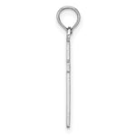 Gold Polished Latin Pendant - 14k White Gold / 10 x 19.25 mm / 23.2x10mm