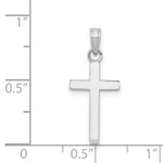 Gold Polished Latin Pendant - 14k White Gold / 10 x 19.25 mm / 23.2x10mm