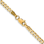 Gold (10K & 14K) Open Concave Curb Chain - 14k Yellow Gold / 16 in / 3 mm