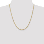 Gold (10K & 14K) Open Concave Curb Chain - 14k Yellow Gold / 22 in / 3 mm