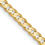 Gold (10K & 14K) Open Concave Curb Chain - 14k Yellow Gold / 16 in / 3 mm