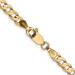 Gold (10K & 14K) Open Concave Curb Chain - 14k Yellow Gold / 16 in / 3.8 mm