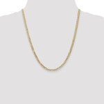 Gold (10K & 14K) Open Concave Curb Chain - 14k Yellow Gold / 22 in / 3.8 mm
