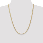 Gold (10K & 14K) Open Concave Curb Chain - 14k Yellow Gold / 24 in / 3.8 mm