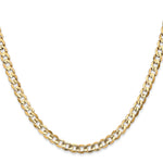 Gold (10K & 14K) Open Concave Curb Chain - 14k Yellow Gold / 16 in / 4.5 mm