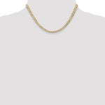 Gold (10K & 14K) Open Concave Curb Chain - 14k Yellow Gold / 16 in / 4.5 mm