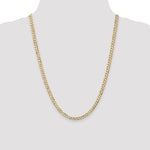 Gold (10K & 14K) Open Concave Curb Chain - 14k Yellow Gold / 24 in / 4.5 mm