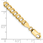 Gold (10K & 14K) Open Concave Curb Chain Bracelet - 14k Yellow Gold / 8 in / 4.5 mm