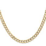 Gold (10K & 14K) Open Concave Curb Chain - 14k Yellow Gold / 16 in / 5.25 mm