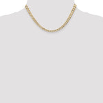 Gold (10K & 14K) Open Concave Curb Chain - 14k Yellow Gold / 16 in / 5.25 mm