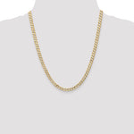 Gold (10K & 14K) Open Concave Curb Chain - 14k Yellow Gold / 22 in / 5.25 mm