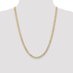 Gold (10K & 14K) Open Concave Curb Chain - 14k Yellow Gold / 24 in / 5.25 mm