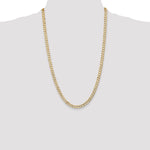 Gold (10K & 14K) Open Concave Curb Chain - 14k Yellow Gold / 26 in / 5.25 mm