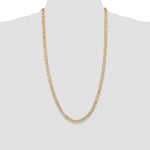 Gold (10K & 14K) Open Concave Curb Chain - 14k Yellow Gold / 28 in / 5.25 mm