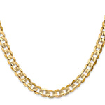 Gold (10K & 14K) Open Concave Curb Chain - 14k Yellow Gold / 18 in / 6.75 mm