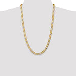 Gold (10K & 14K) Open Concave Curb Chain - 14k Yellow Gold / 26 in / 6.75 mm