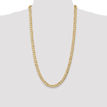 Gold (10K & 14K) Open Concave Curb Chain - 14k Yellow Gold / 28 in / 6.75 mm