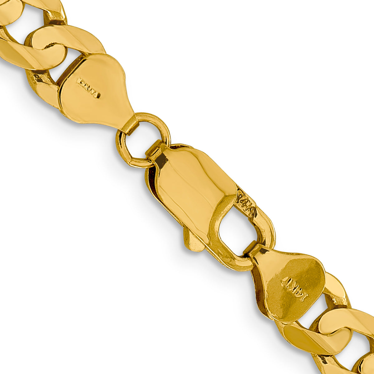 Gold (10K & 14K) Open Concave Curb Chain - 14k Yellow Gold / 20 in / 7.5 mm