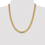 Gold (10K & 14K) Open Concave Curb Chain - 14k Yellow Gold / 22 in / 7.5 mm