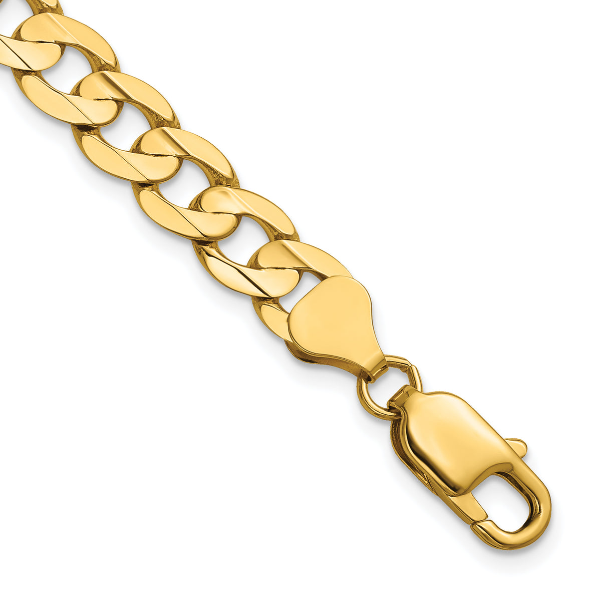 Gold (10K & 14K) Open Concave Curb Chain - 14k Yellow Gold / 20 in / 7.5 mm