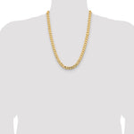 Gold (10K & 14K) Open Concave Curb Chain - 14k Yellow Gold / 24 in / 8.5 mm
