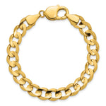 Gold (10K & 14K) Open Concave Curb Chain Bracelet - 14k Yellow Gold / 7 in / 8.5 mm