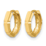 Leslie's Gold Polished and Grooved Hinged Hoop Earrings - 14k Yellow Gold / 10.75 mm