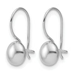 Leslie's Gold Polished Bead Drop Earrings - 14k White Gold