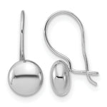 Leslie's Gold Polished Bead Drop Earrings - 14k White Gold