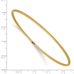 Leslie's 14K Polished and Textured Slip-on Bangle
