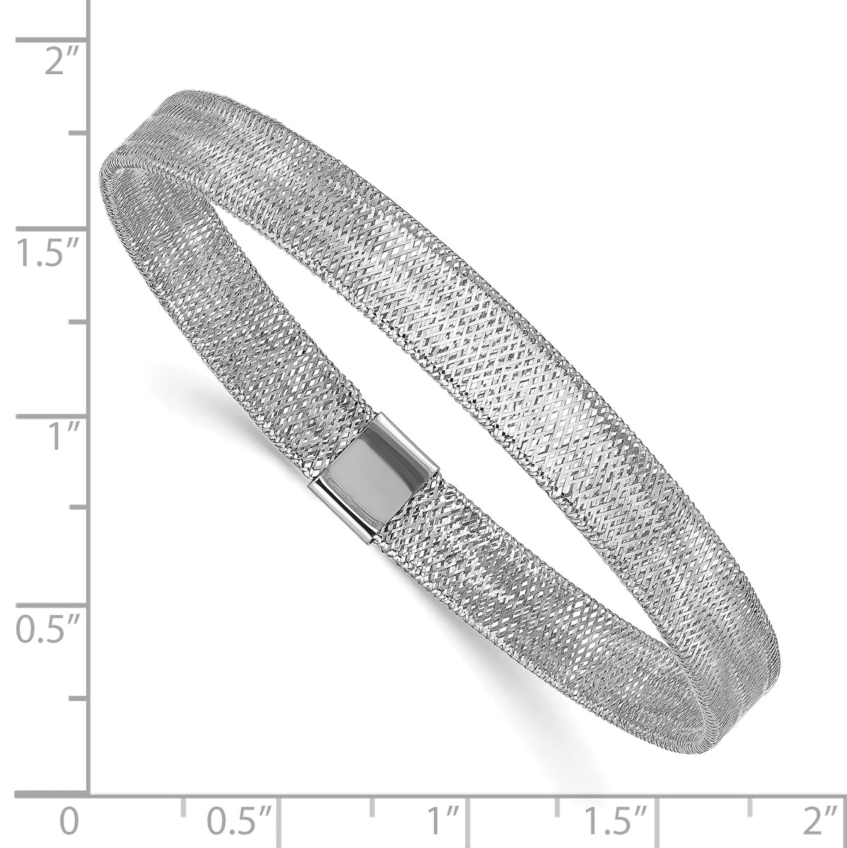 Leslie's Gold Stretch Bracelet - 14k Gold with White Rhodium