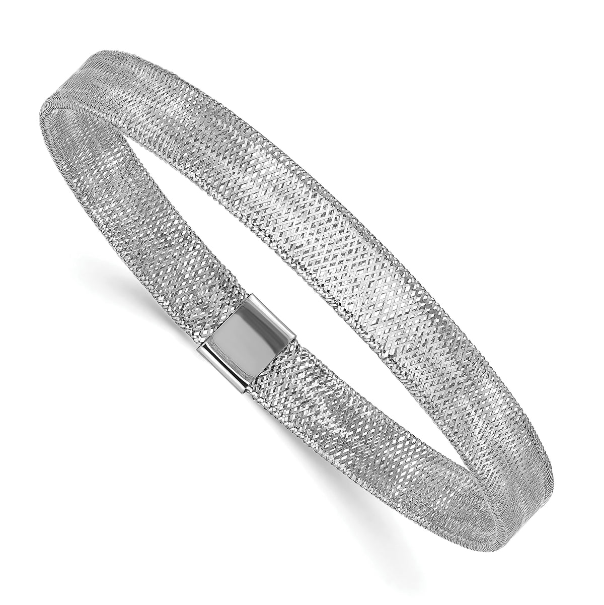 Leslie's Gold Stretch Bracelet - 14k Gold with White Rhodium#14k Gold with White Rhodium