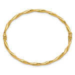Hinged Bangle - 14k Yellow Gold / Polished Diamond-cut