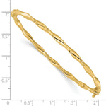 Hinged Bangle - 14k Yellow Gold / Polished Diamond-cut