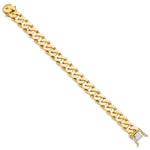 14k Yellow Gold 8 inch 11.6mm Hand Polished Fancy Link Bracelet, view 2