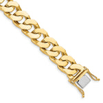 14k Yellow Gold 8 inch 11.6mm Hand Polished Fancy Link Bracelet