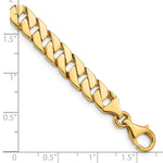 14K 7 inch 7.4mm Hand Polished Fancy Link with Fancy Bracelet