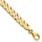 14K 7 inch 7.4mm Hand Polished Fancy Link with Fancy Bracelet